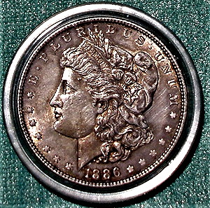 1886 ΑΣΗΜΕΝΙΟ ΑΜΕΡΙΚΑΝΙΚΟ ΔΟΛΑΡΙΟ . Morgan Dollar .