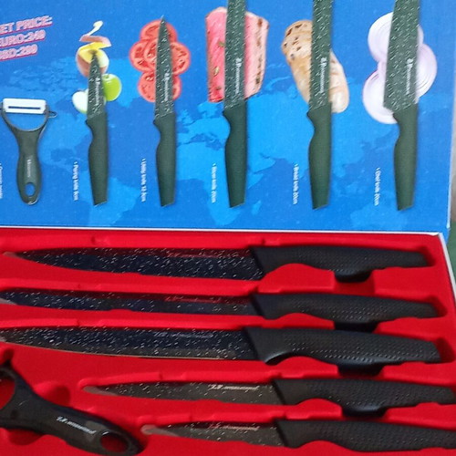 Kitchen knife set and peeler new, Swiss brand, 6 pieces