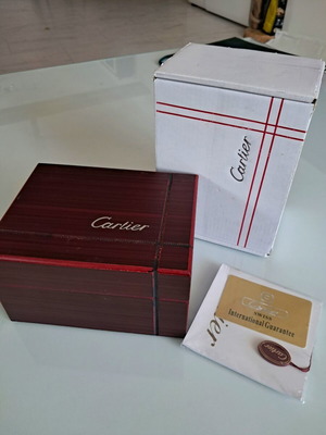 Cartier vintage watch box with papers used