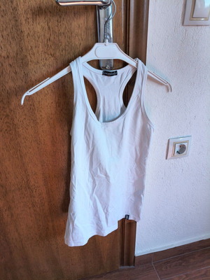Paco & Co white sports tank top, size S-M