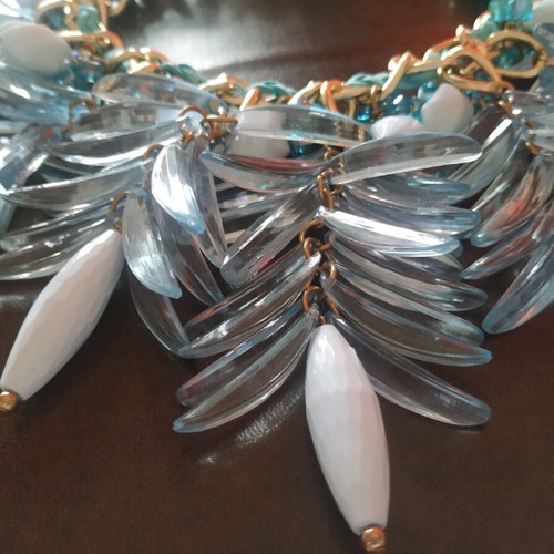 Necklace new in blue and turquoise shades