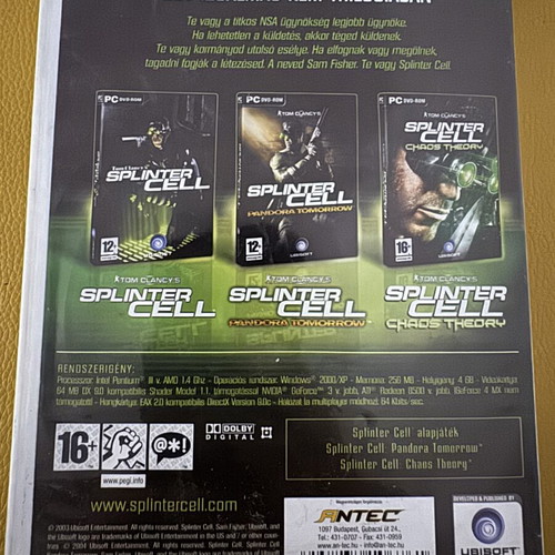Splinter Cell Trilogy PC Hungary Version Like New