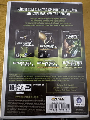 Splinter Cell Trilogy PC Hungary Version Like New