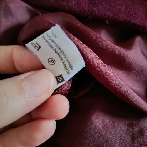 Bordeaux wool cashmere coat like new