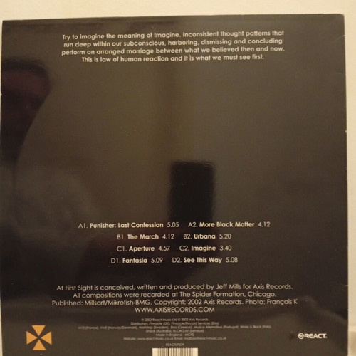 Jeff Mills At First Sight 2x Vinyl album used, electronic