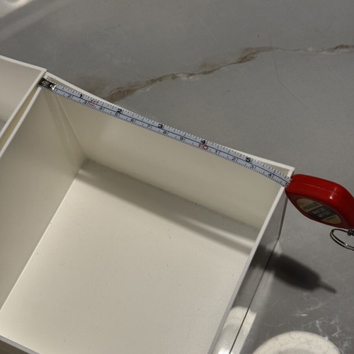 Set of 2 white plastic storage boxes