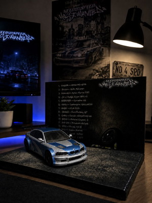 BMW M3 GTR Diorama inspired by Need for Speed Most Wanted, new