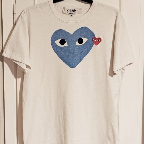 Comme Des Garcons Play vintage men's T-shirt, white, size M
