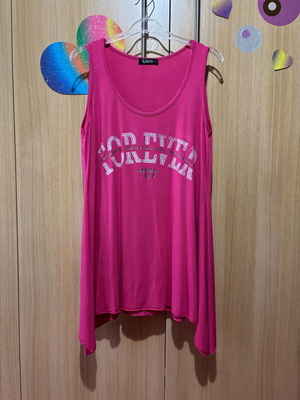 Garantie long sleeveless blouse pink like new, size XL