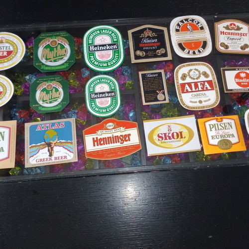 Vintage Beer Label Collection, 18 Pieces, Mint Condition
