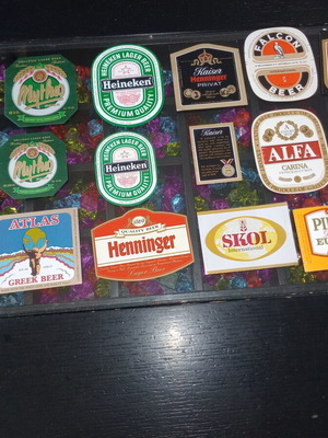 Vintage Beer Label Collection, 18 Pieces, Mint Condition