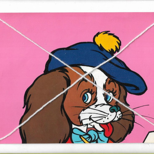 Old poster with dog theme, like new