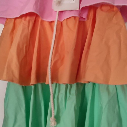 Cotton summer dress multicolored, new, One Size