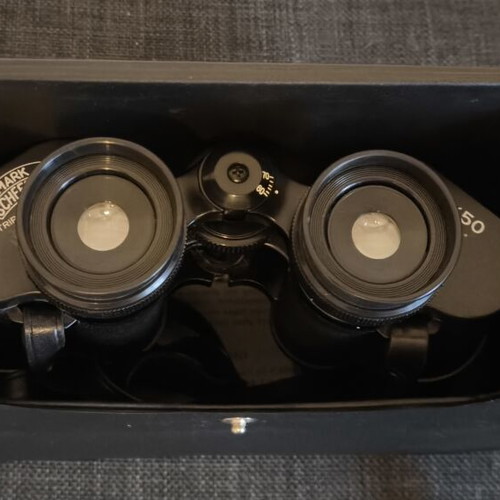 Mark Scheffel 20x50 Vintage Binoculars used with original case and manual