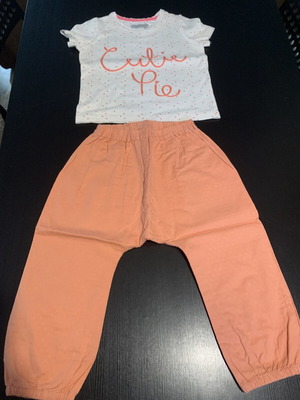 Marks & Spencer set for 2-year-old girl like new, white and orange