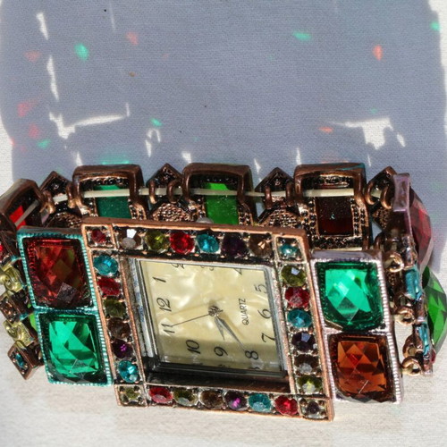 Antique diamond watch new with zircon crystals RQ100