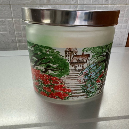 Vintage airtight glass jar used