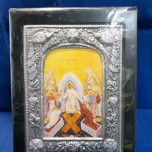 Resurrection icon new, made of stainless metal