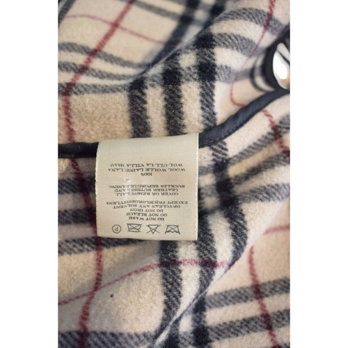 Burberry London Speciality Duffle Coating Wool Coat with Nova Check Hood