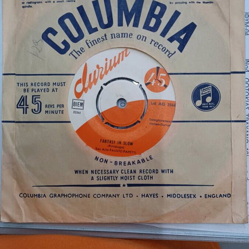45 RPM vinyl record used