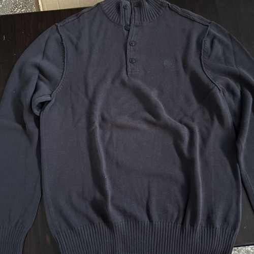 Timberland sweater with buttons like new, black, size L
