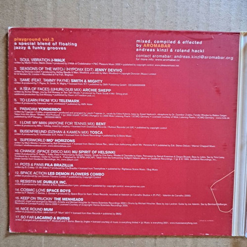 Aromabar-Playground Vol 3 CD used, compilation, jazzy & funky grooves
