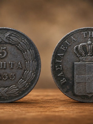 5 Lepta 1833 Othonas like new, xf condition