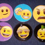 Τάπες Emoji Chipicao μεταχειρισμένες, σετ 50 τεμαχίων με 3 μεταλλικές