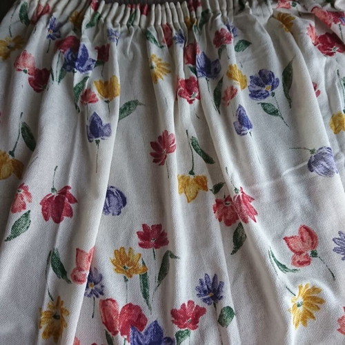 Cotton curtains with floral print like new, 1.00×2.50 m, set of two