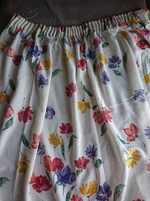 Cotton curtains with floral print like new, 1.00×2.50 m, set of two