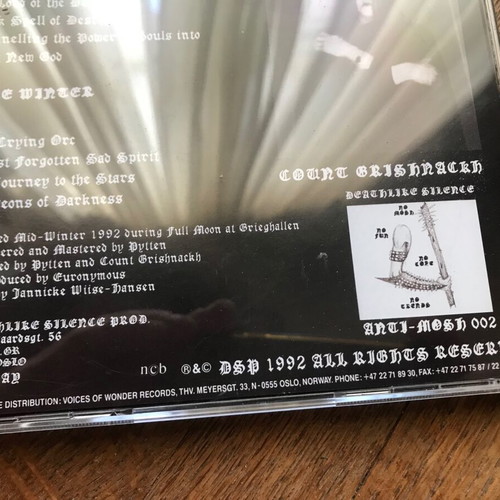 CD Burzum - Burzum, Deathlike Silence, later repress, σαν καινούργιο