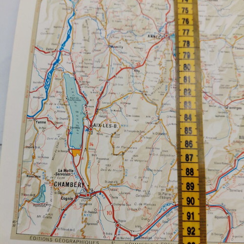 Vintage Switzerland Road Map used from Kümmerly+Frey 1950s-60s