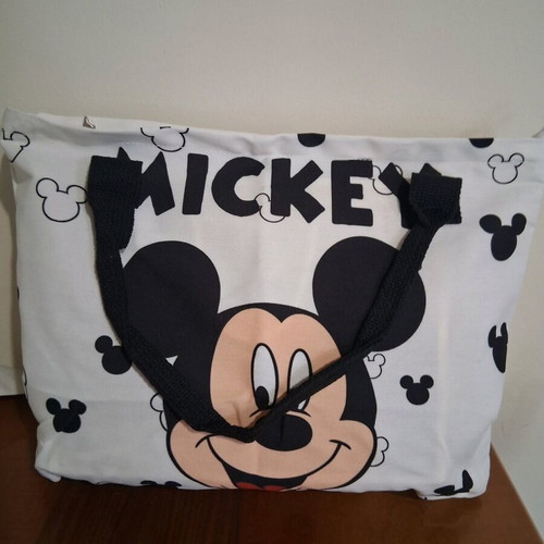 Shoulder bag new black and white with Mickey