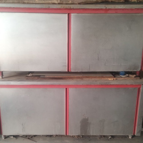 Stainless steel kitchen cabinets and workbenches, set of 2