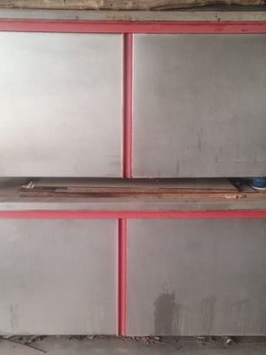 Stainless steel kitchen cabinets and workbenches, set of 2