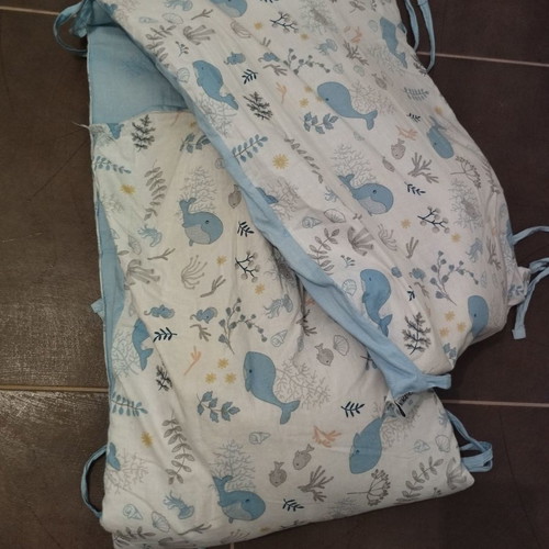 Baby crib bumper used