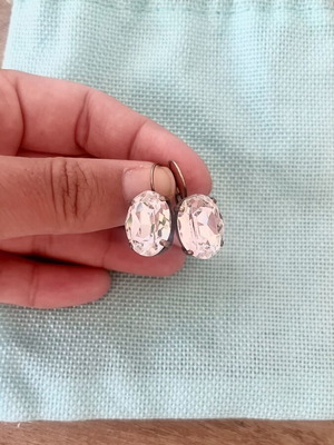 Art Wear Dimitriadis Earrings with Clear Oval Crystals new