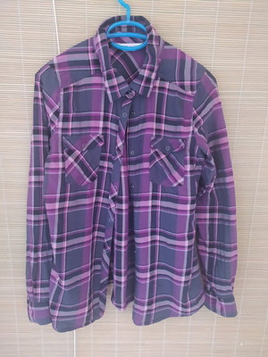 Πουκάμισο καρό H&M σαν καινούργιο, βαμβακερό, ροζ και μωβ, μέγεθος S