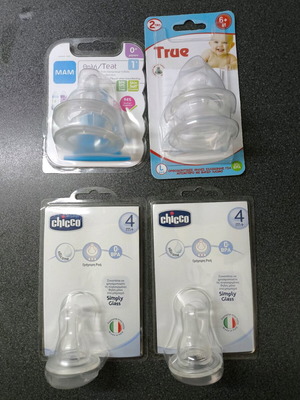 Θηλές μπιμπερό MAM, Chicco & True καινούργιες, αχρησιμοποίητες
