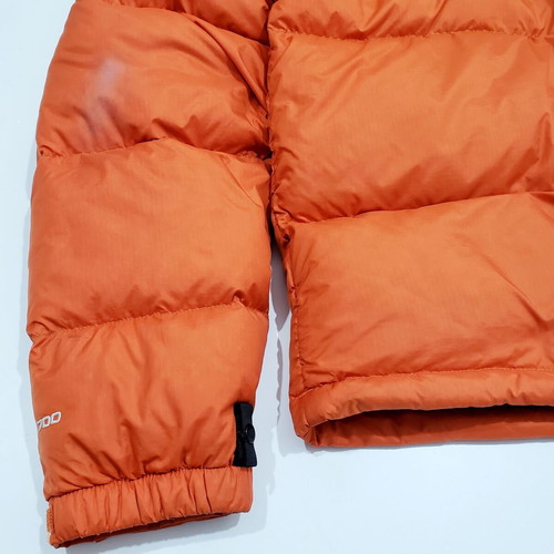 The North Face Nuptse 1996 Down Puffer jacket, men's XS-S, black and orange