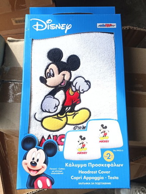 Car Headrest Covers with Mickey Mouse, new