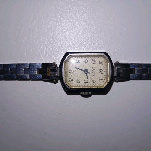 Luch women's authentic mechanical watch used, silver