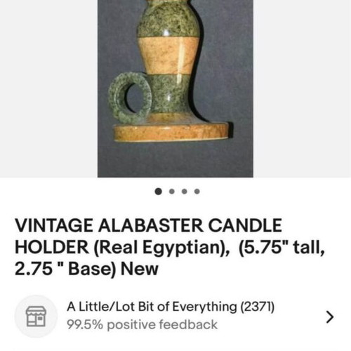 Alabaster Egyptian Candle Holders like new, handmade