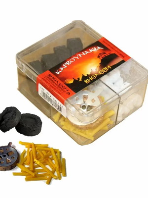 Set of Charcoal Incense Cork and Wicks new