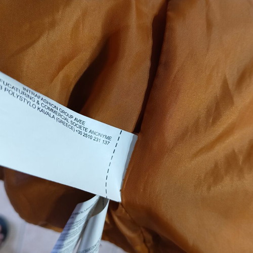 Pink Woman women's faux leather jacket size S like new, orange