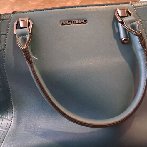 Bag to Bag Handbag Blue With Strap And Multiple Pockets New