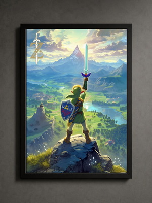Zelda framed art print 30x40cm