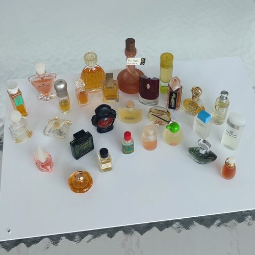 Vintage Miniature Perfume Collection used, 28 authentic bottles