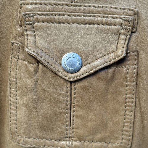 Dolce & Gabbana 7 Pocket Jacket used, lambskin nappa, beige, size M