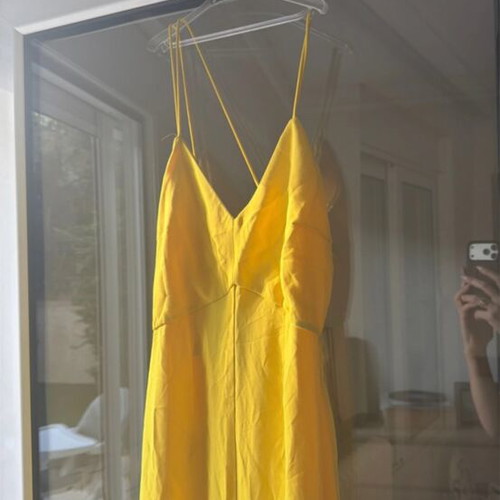 Mango yellow jumpsuit Small new without tag